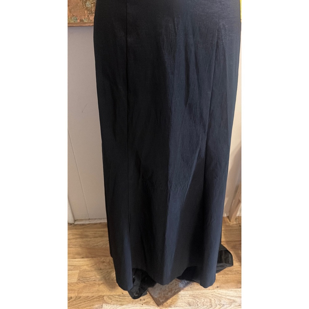 Alex Evenings Womens 16W Black Maxi Skirt Evening Formal Gown Flare Hem Skirt